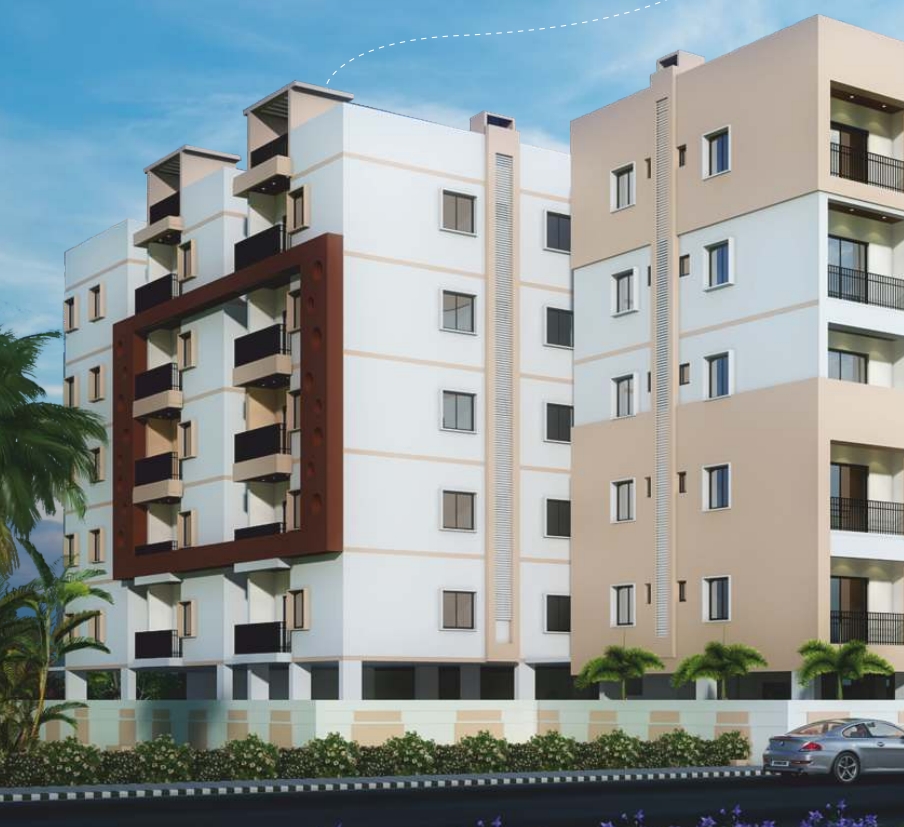 2 BHK + Pooja Room 1340 Sq.Ft. Apartment in Sri Vaishnava Serene