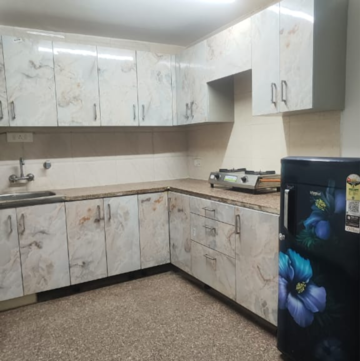 Kitchen in 2 BHK Builder Floor at Malviya Nagar – for Rent