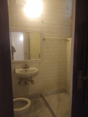 Bathroom in 3 BHK Builder Floor at Gulmohar Park – for Rent