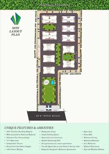 Master Plan in 3 BHK Apartment at Fortune Victoria Heights, Dhakoli – for Sale