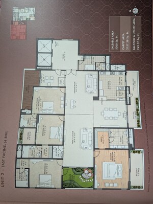 Floor Plan in 5 BHK Apartment at Aurobindo Kohinoor, Serilingampally – for Sale
