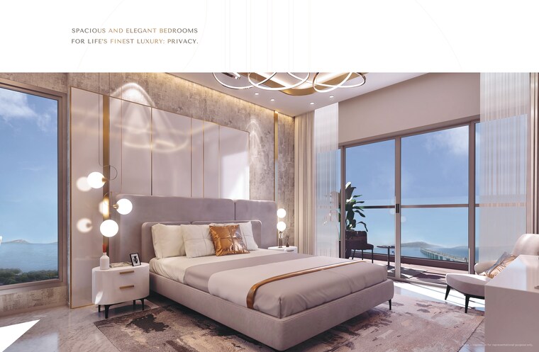 Bedroom, l-and-t-the-gateway 3 Bedroom 1450 Sq.Ft. Apartment In Sewri Mumbai 9647148