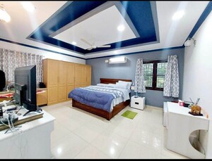 Living Room in 4 BHK Villa at Rajapushpa Open Skies, Kokapet – for Rent