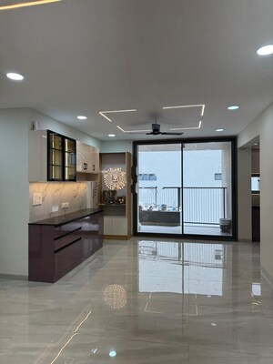 Living Room in 3 BHK Apartment at Myscape Sanctuary, Hafeezpet – for Rent