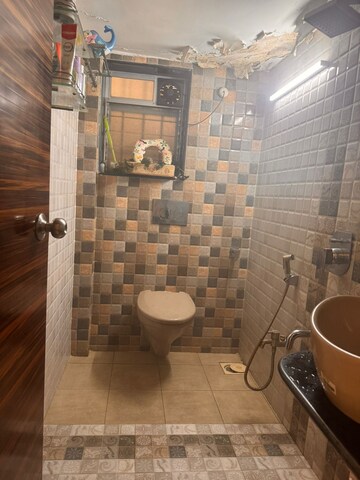 Bathroom in 2 BHK Apartment at Yashraaj Park, Ghodbunder Road – for Rent