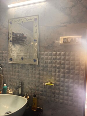 Bathroom in 2 BHK Apartment at Swastik Residency 1, Ghodbunder Road – for Rent