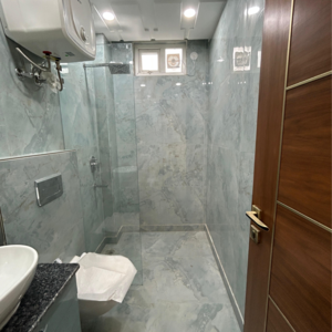 Bathroom in 4 BHK Builder Floor at Boutique Residential Apartments A-15 19, Vasant Vihar – for Sale