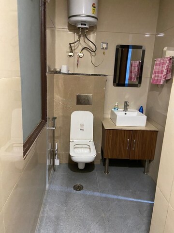 Bathroom in 4 BHK Builder Floor at Vipul Square, Sushant Lok I – for Rent