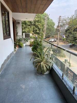 Balcony in 4 BHK Builder Floor at Vipul Square, Sushant Lok I – for Rent