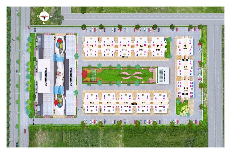 Master Plan, s3-green-avenue 3 Bedroom 645 Sq.Ft. Apartment In Sector 85 Faridabad 9647747