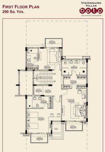 Floor Plan in 5 BHK Villa at BPTP Astaire Gardens Cezanne Villas, Sector 70a – for Sale