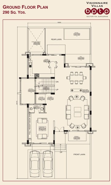 Floor Plan in 5 BHK Villa at BPTP Astaire Gardens Cezanne Villas, Sector 70a – for Sale