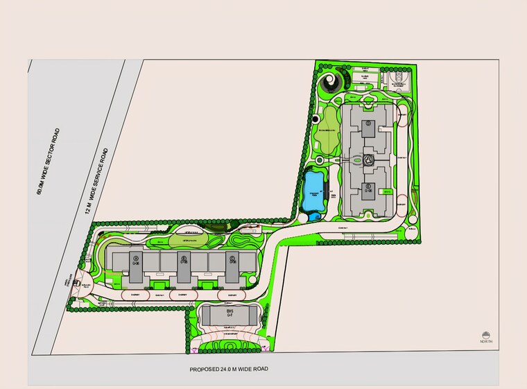 Master Plan, birla-pravaah 3 Bedroom 2000 Sq.Ft. Apartment In Sector 71 Gurgaon 9648572