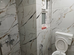 Bathroom in 2 BHK Builder Floor at Niti Khand I – for Rent