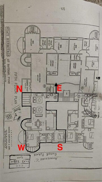 Floor Plan in 4 BHK Penthouse at Bavdhan – for Sale