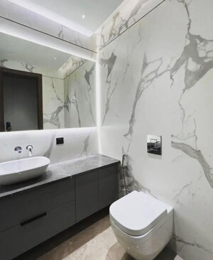 Bathroom in 3 BHK Builder Floor at Ansal API Esencia, Sector 67 – for Sale