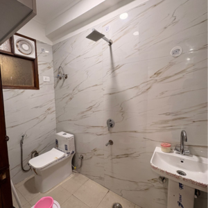 Bathroom in 2 BHK Builder Floor at Chattarpur – for Rent