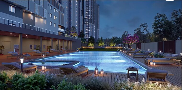 Swimming Pool, my-home-tridasa 2.5 Bedroom 1505 Sq.Ft. Apartment In Tellapur Hyderabad 9650490