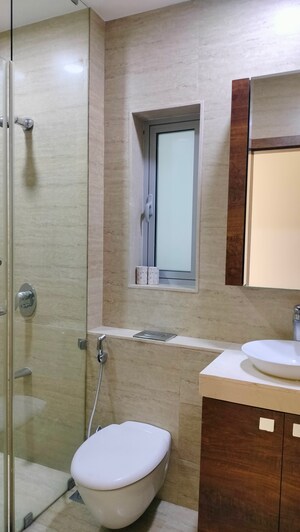 Bathroom in 3 BHK Apartment at Oberoi Exquisite Goregaon, Goregaon East – for Rent