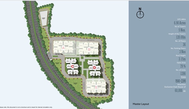 Master Plan, kollur 3 Bedroom 1860 Sq.Ft. Apartment In Kollur Hyderabad 9651524