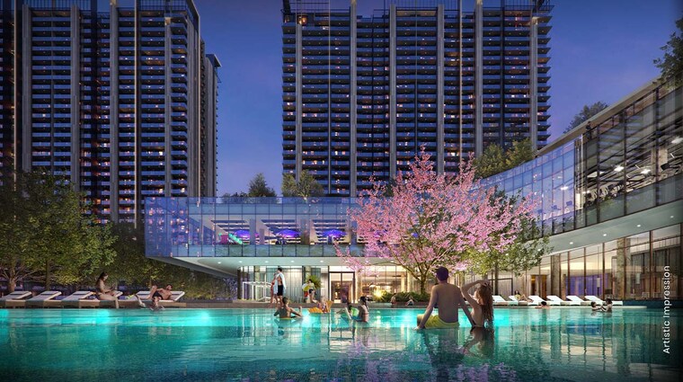 Swimming Pool, m3m-golf-hills 2.5 Bedroom 1534 Sq.Ft. Apartment In Sector 79 Gurgaon 9652239