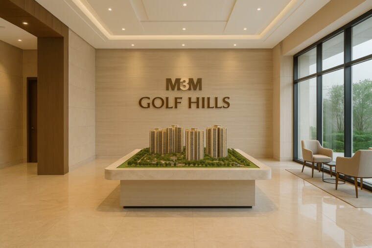 Living Room, m3m-golf-hills 2.5 Bedroom 1534 Sq.Ft. Apartment In Sector 79 Gurgaon 9652239