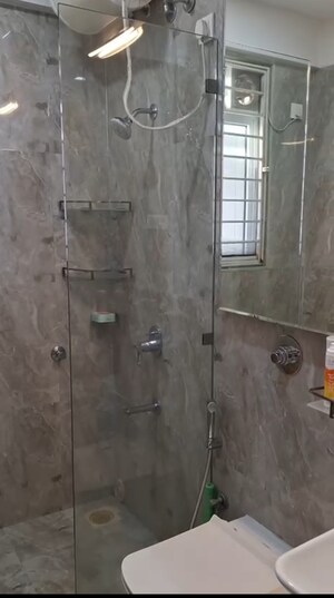 Bathroom in 3 BHK Apartment at Romell Aether, Goregaon East – for Rent