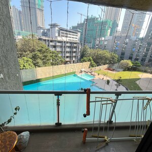 Balcony in 3 BHK Apartment at Kanakia Space Samarpan Exotica, Magathane – for Rent