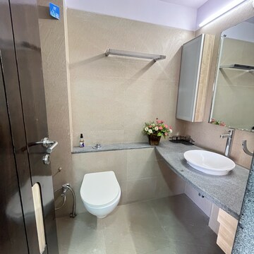 Bathroom in 3 BHK Apartment at Kanakia Space Samarpan Exotica, Magathane – for Rent