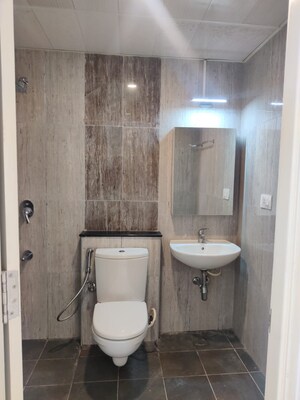 Bathroom in 3 BHK Apartment at Mantri Lithos, Thanisandra – for Rent