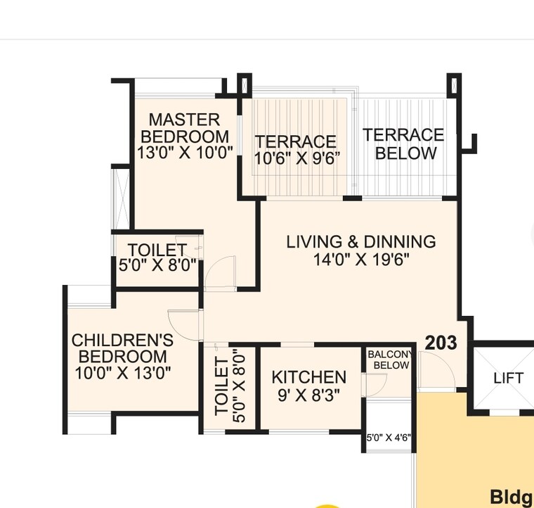 Floor Plan, eisha-zenith 2 Bedroom 1230 Sq.Ft. Apartment In Wakad Pune 9653951