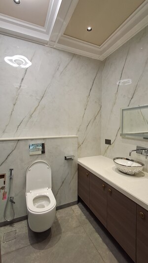 Bathroom in 3 BHK Apartment at Indiabulls Sky Forest, Lower Parel – for Rent