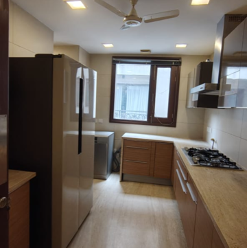 Kitchen in 4 BHK Builder Floor at Boutique Residential Apartments A-7 1, Vasant Vihar – for Rent