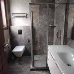 Bathroom in 4 BHK Builder Floor at Boutique Residential Apartments A-7 1, Vasant Vihar – for Rent