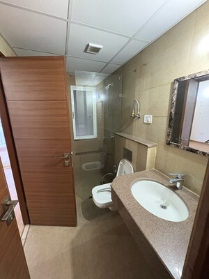 Bathroom in 2 BHK Apartment at Godrej Meridien, Mohammad Heri Village – for Rent