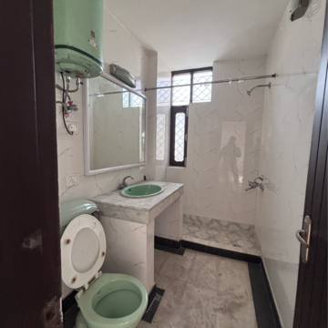 Bathroom in 2 BHK Builder Floor at Neeti Bagh – for Rent