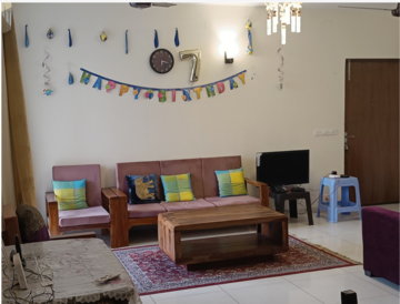 Living Room in 3 BHK Apartment at Experion The Heart Song, Sector 108 – for Rent