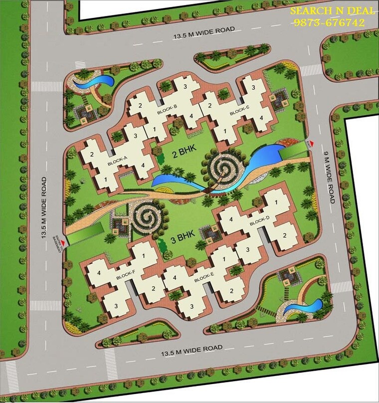 Master Plan, ramprastha-city-the-atrium 2 Bedroom 1055 Sq.Ft. Apartment In Sector 37d Gurgaon 9654317