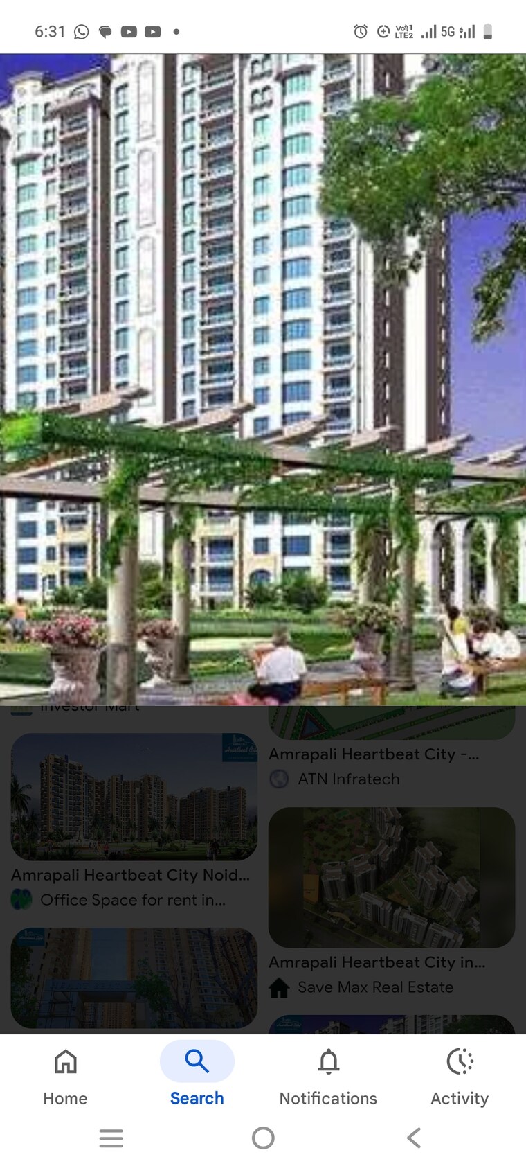 Exterior View, amrapali-heartbeat-city 3 Bedroom 1350 Sq.Ft. Apartment In Sector 107 Noida 9654323