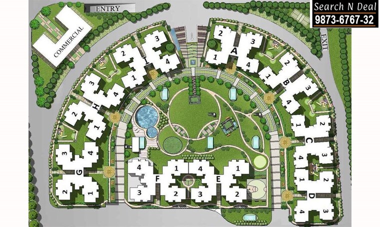 Master Plan, ramprastha-skyz 3 Bedroom 1725 Sq.Ft. Apartment In Sector 37d Gurgaon 9654322