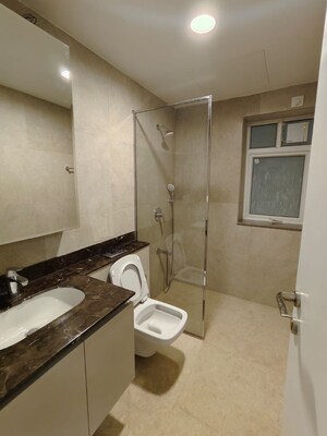 Bathroom in 3 BHK Apartment at DLF One Midtown, Moti Nagar – for Rent