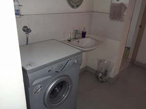 Bathroom in 3 BHK Apartment at Magarpatta City Cosmos, Magarpatta Road – for Rent