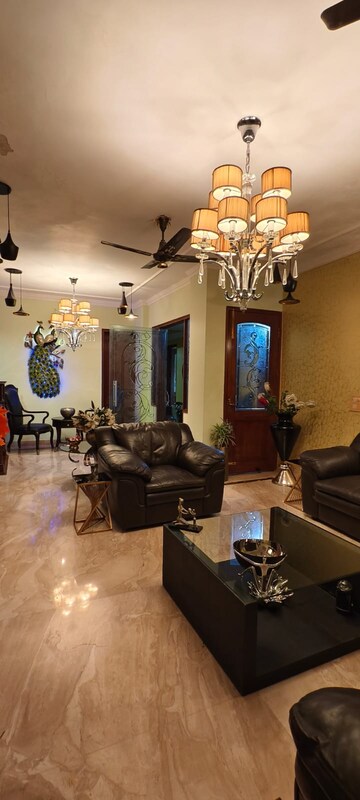 Living Room in 3 BHK Apartment at Greater Kailash I – for Rent