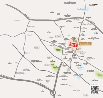 3 BHK Apartment – Map Location View at Savya The Edition, Khanammet - for Sale