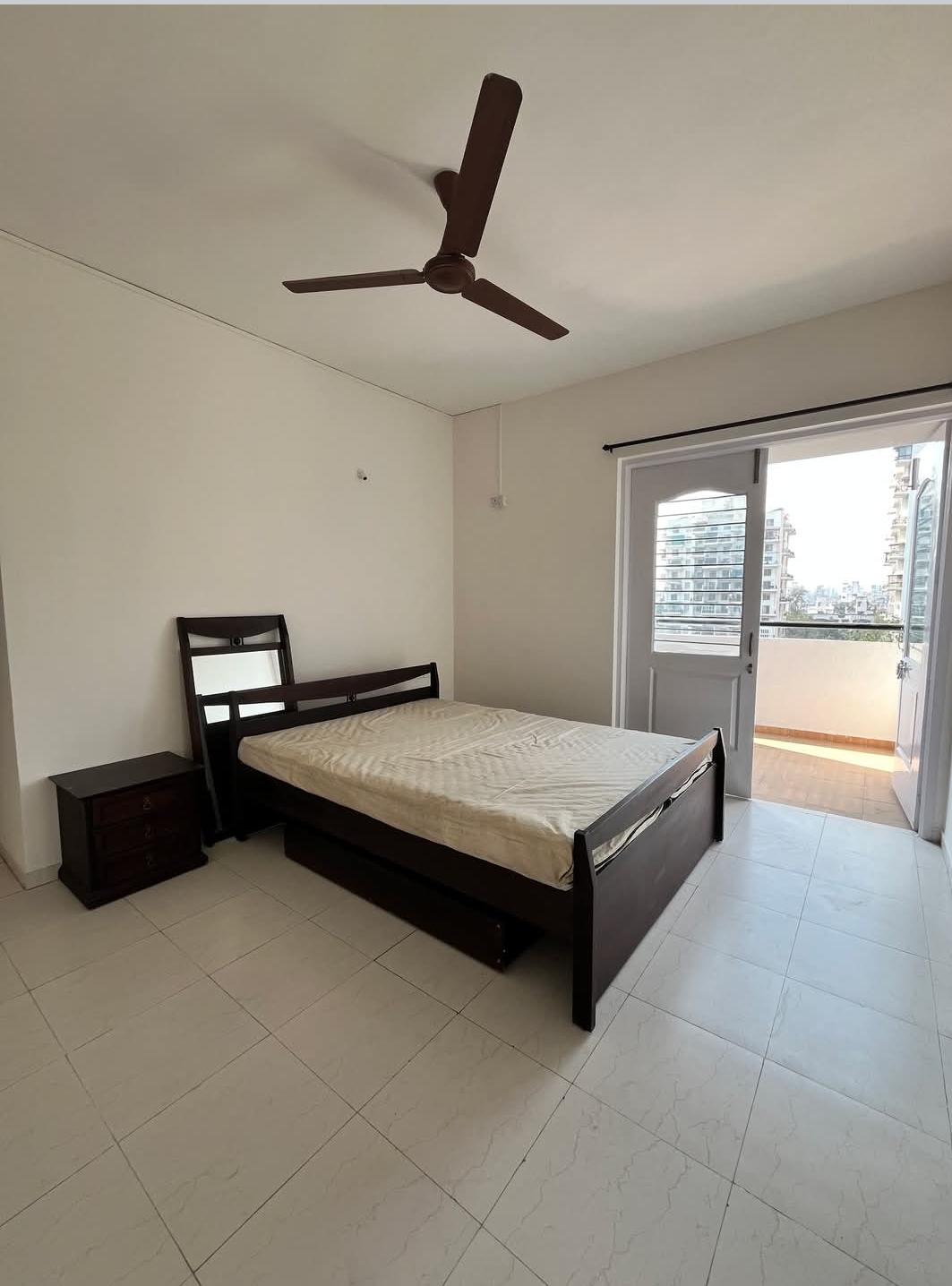Bedroom in 3 BHK Apartment at Rohan Nilay, Aundh – for Rent