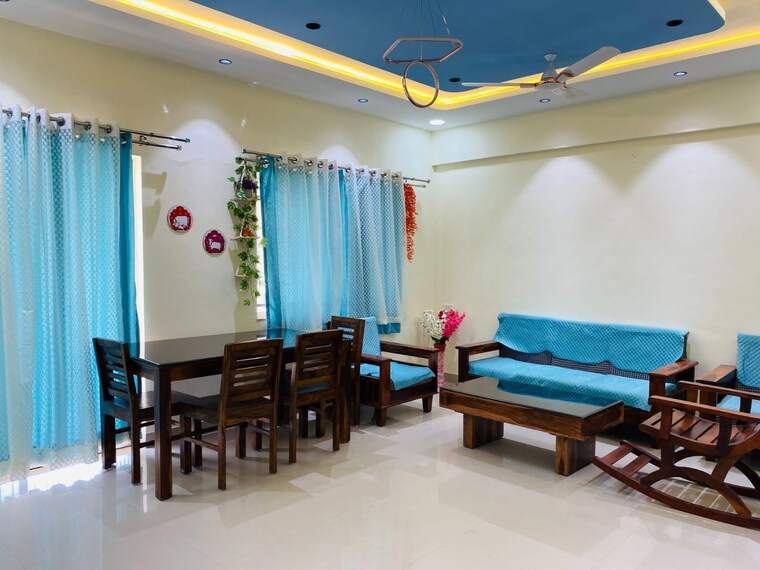 Living Room, kumar-primrose 2 Bedroom 800 Sq.Ft. Apartment In Kharadi Pune 9654959