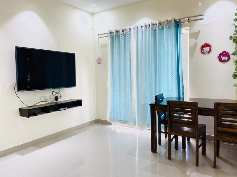 Living Room, kumar-primrose 2 Bedroom 800 Sq.Ft. Apartment In Kharadi Pune 9654959