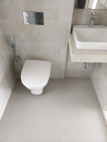 Bathroom in 3 BHK Apartment at L And T Seawoods Residences, Seawoods – for Rent