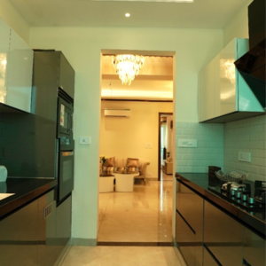 Kitchen in 3.5 BHK Builder Floor at Motia'z Harmony Greens, Kishanpura – for Sale
