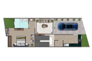 Floor Plan in 4 BHK Villa at Bhagwanpur – for Sale